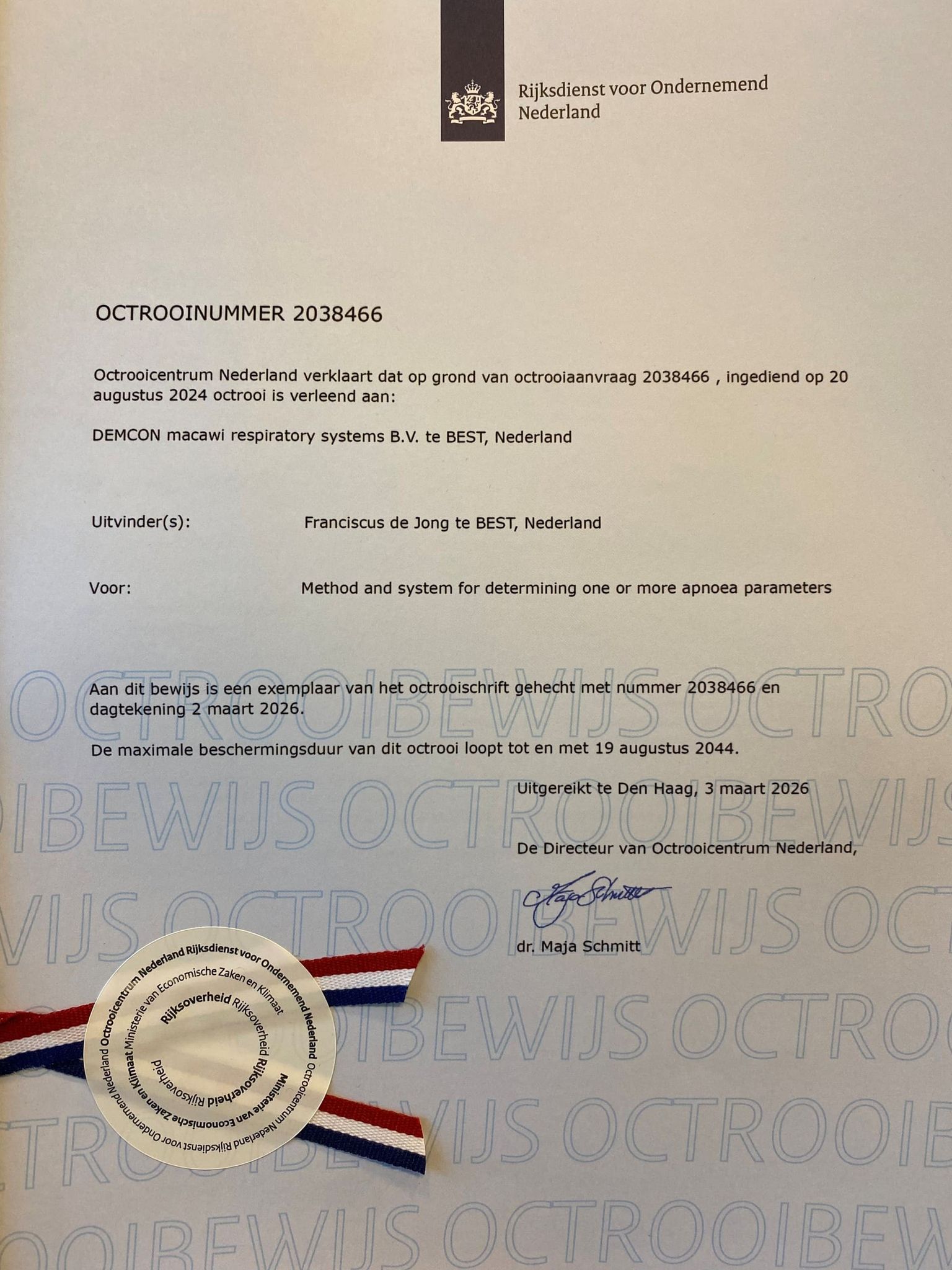 Octrooi patent macawi SERA